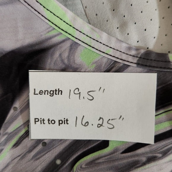 Lululemon Green and Gray Abstract Swirl Tank Top Size 6 Lululemon Tank