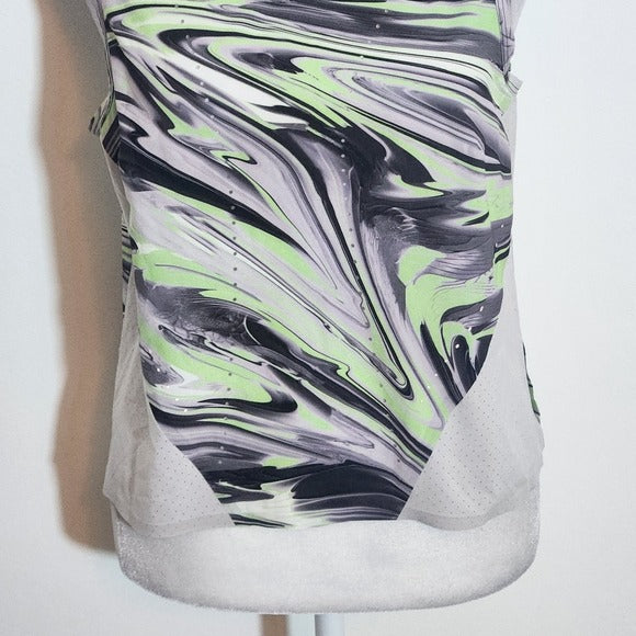 Lululemon Green and Gray Abstract Swirl Tank Top Size 6 Lululemon Tank