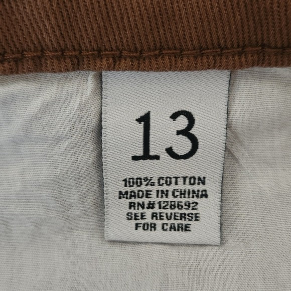 Madden NYC Wide Leg Brown Distressed Jeans NWT Size 13