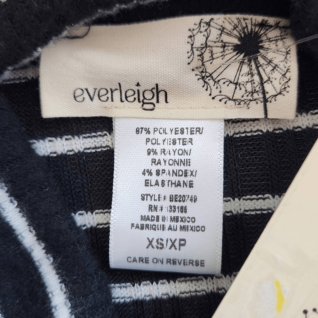 Everleigh Black Stripe Turtleneck Sweater NWT Size XS Soft Striped Sweater