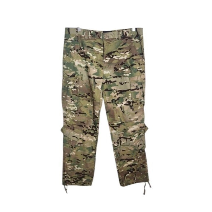 Tactical Pants Mens Green and Tan Camo Utility Cargo Pants Size 40