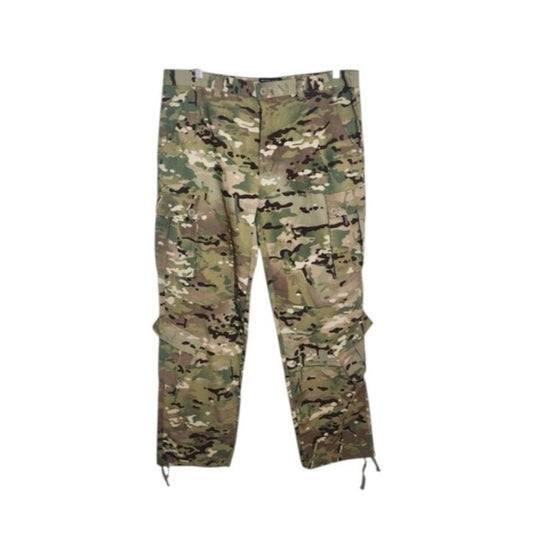 Tactical Pants Mens Green and Tan Camo Utility Cargo Pants Size 40