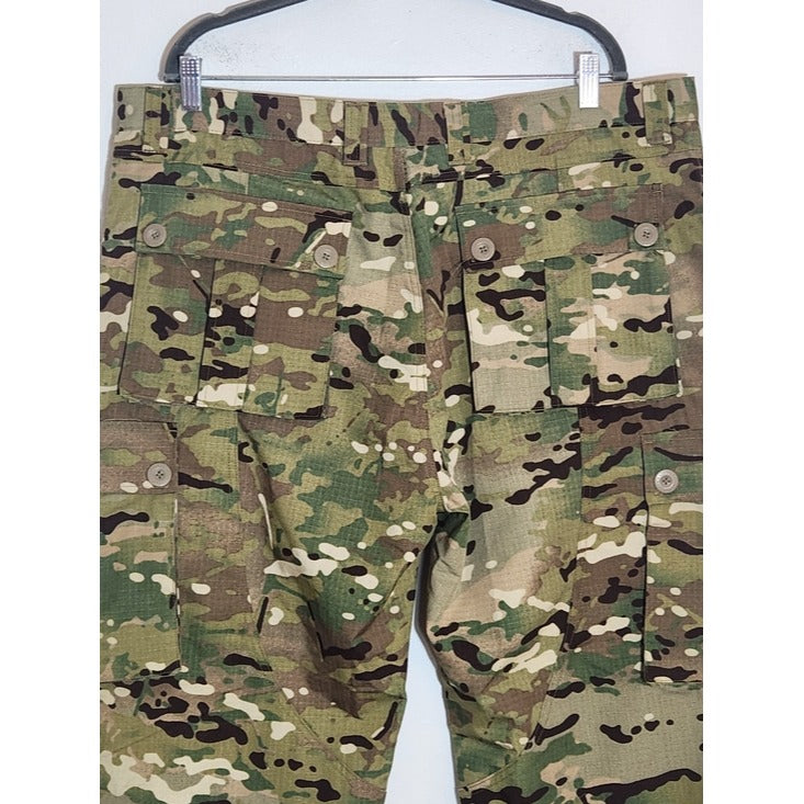 Tactical Pants Mens Green and Tan Camo Utility Cargo Pants Size 40