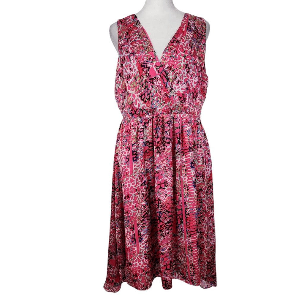 Cynthia Rowley Pink Fit and Flare High Low Dress Size 10 Wedding Guest Dress