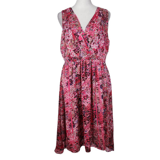 Cynthia Rowley Pink Fit and Flare High Low Dress Size 10 Wedding Guest Dress