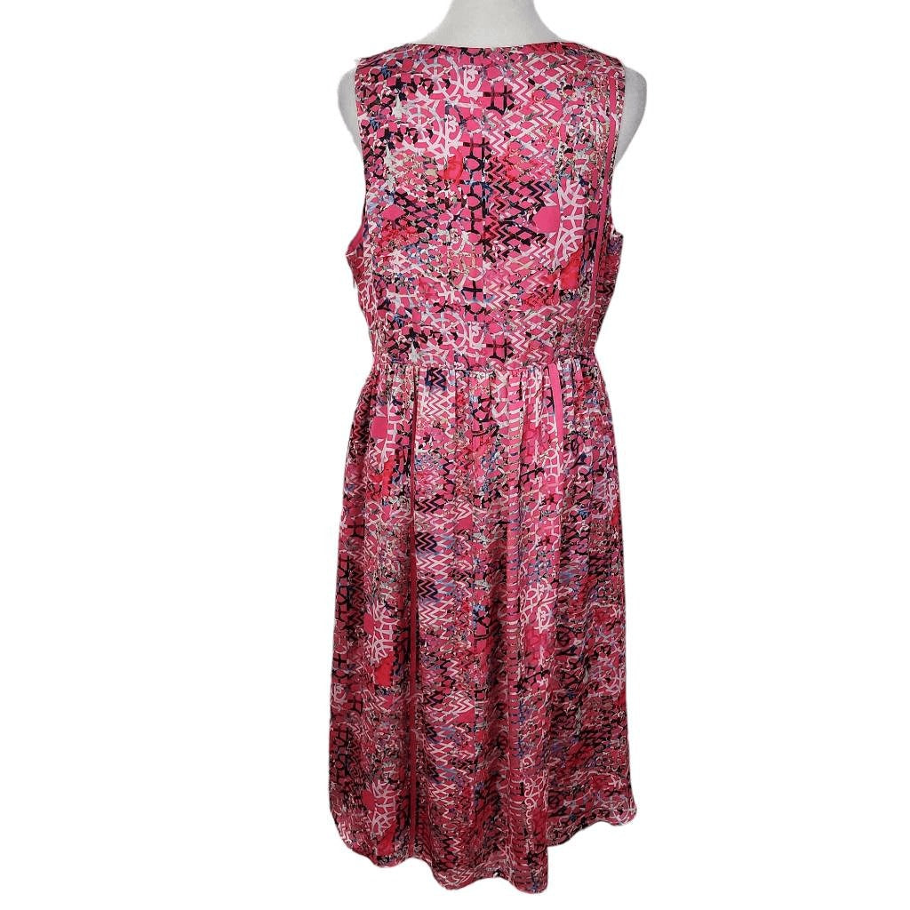 Cynthia Rowley Pink Fit and Flare High Low Dress Size 10 Wedding Guest Dress
