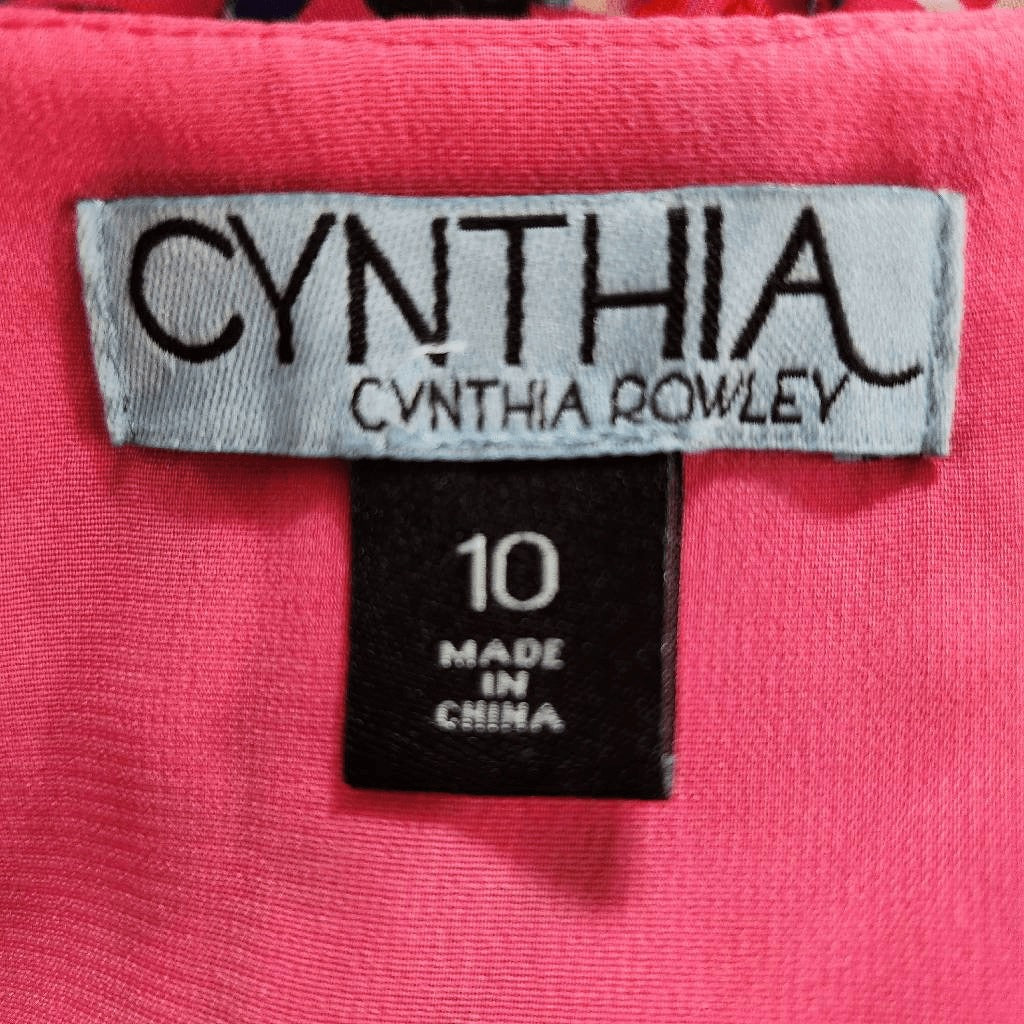 Cynthia Rowley Pink Fit and Flare High Low Dress Size 10 Wedding Guest Dress