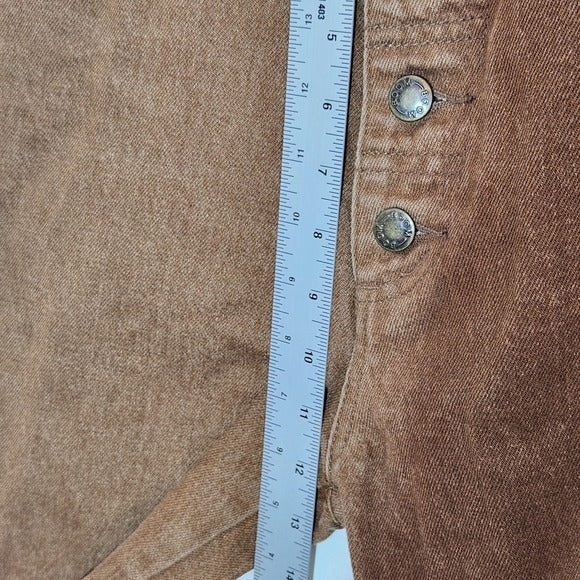 Boom Boom Jeans Brown High Rise Button-Fly Tapered Leg Jeans Size 9/10
