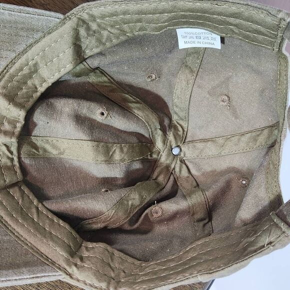 Brown Funny Golf Baseball Hat One Size Brown and Navy Distressed Golf Hat