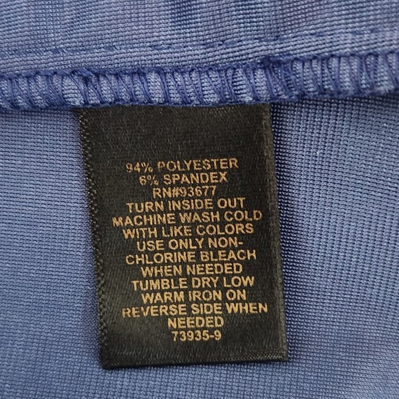 Ryegrass Blue Velour Long Sleeve Mock Neck Top NWT Size XXL