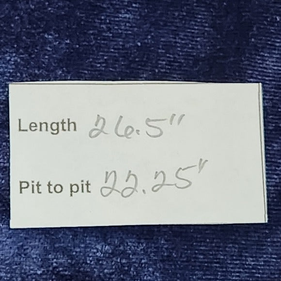 Ryegrass Blue Velour Long Sleeve Mock Neck Top NWT Size XXL