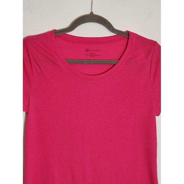 No Boundaries Hot Pink Fitted Short Sleeve Tee Size Medium 7-9 NWT
