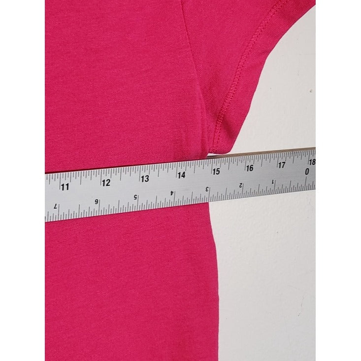 No Boundaries Hot Pink Fitted Short Sleeve Tee Size Medium 7-9 NWT