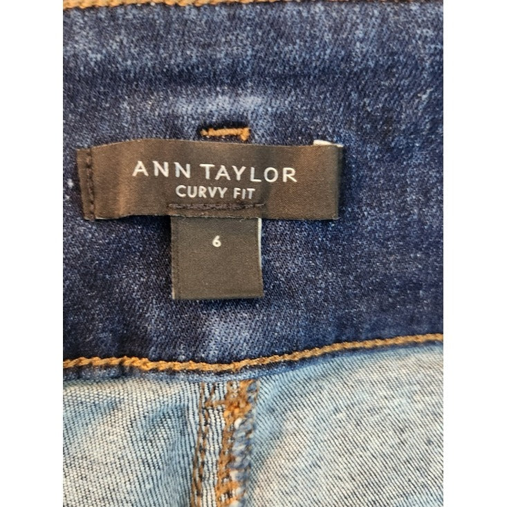 Ann Taylor Dark Wash High Rise Skinny Jeans Size 6