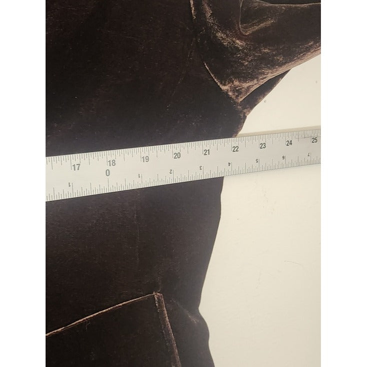 Isabel and Nina Boxy Brown Velvet Blazer Jacket Size 16