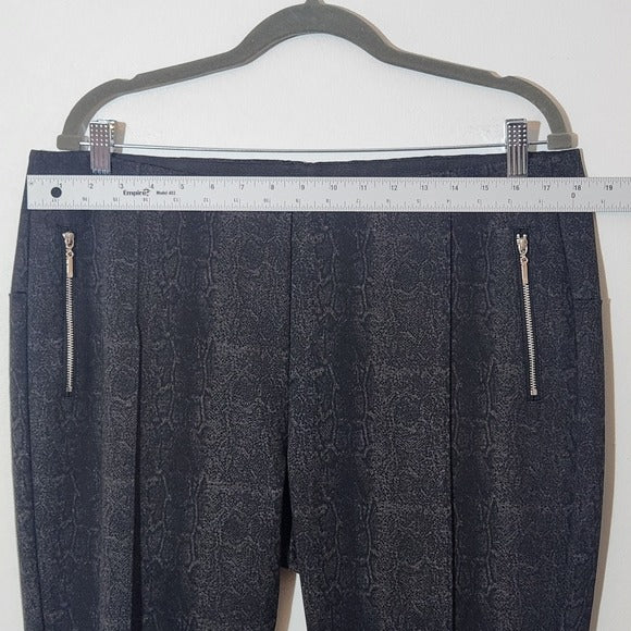 89th + Madison Black and Gray Snakeskin Print Skinny Pants Size XL