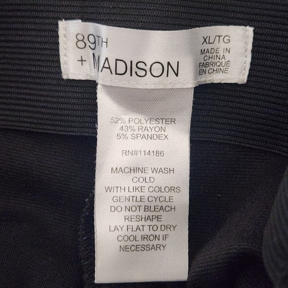 89th + Madison Black and Gray Snakeskin Print Skinny Pants Size XL