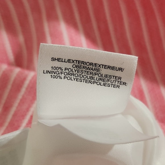 Le Suit Women's Pink Striped Blazer Size 14 Pink and White Blazer