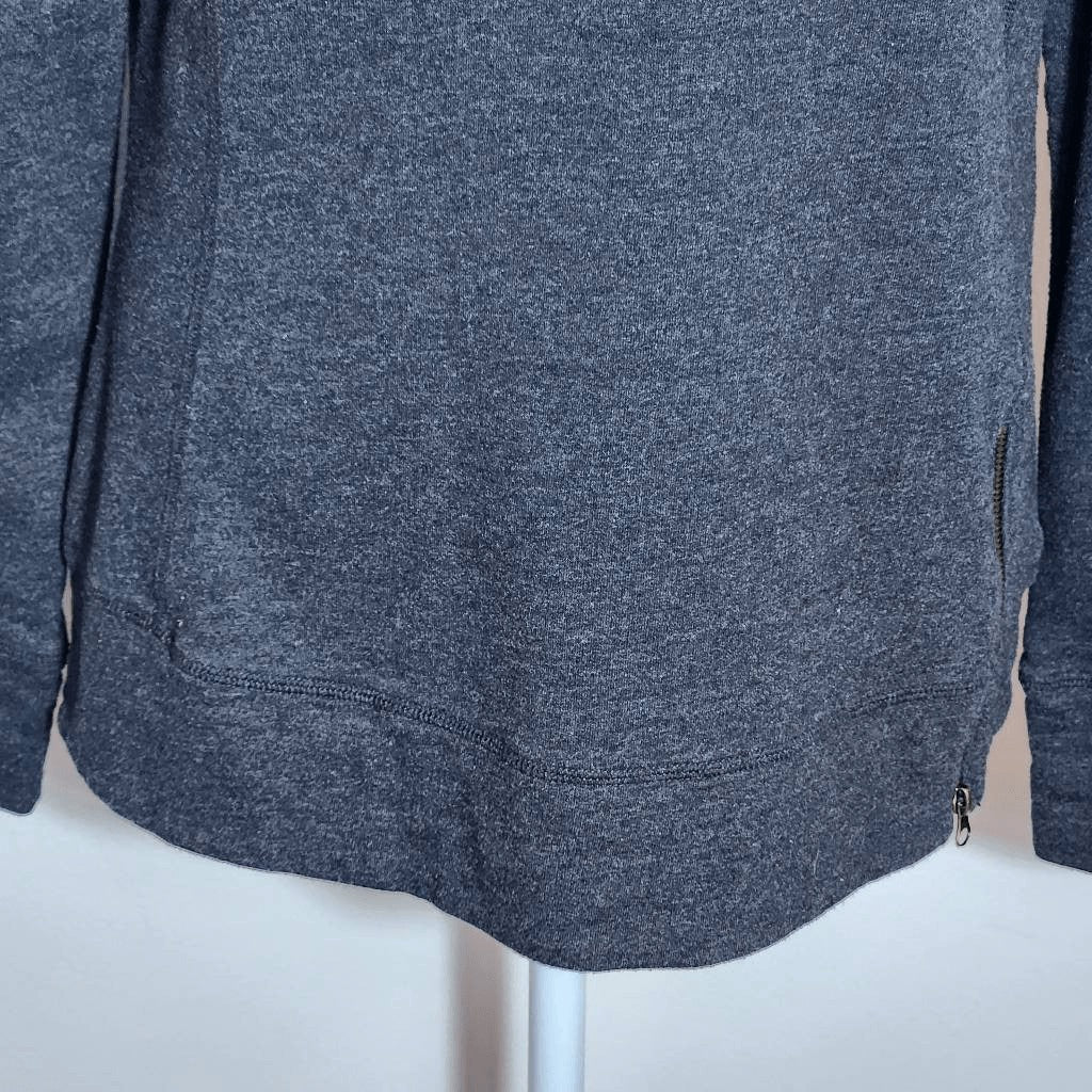 Jillian Micheals Long Sleeve Gray Sporty Knit Top Size Large Gray Athletic Top