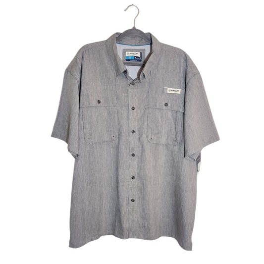 Magellan Light Gray Relaxed Fit Fishing Shirt Size XL NWT