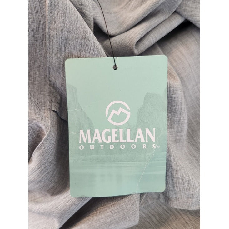 Magellan Light Gray Relaxed Fit Fishing Shirt Size XL NWT