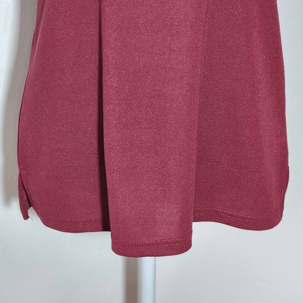 Chestnut Hill Womens Mississippi State Bulldogs Burgundy Polo Shirt Size Medium