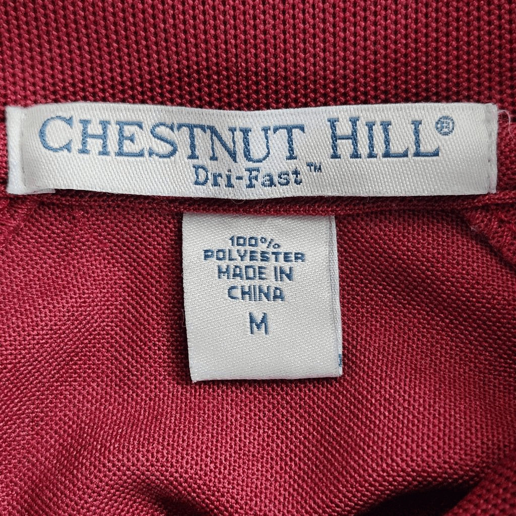 Chestnut Hill Womens Mississippi State Bulldogs Burgundy Polo Shirt Size Medium