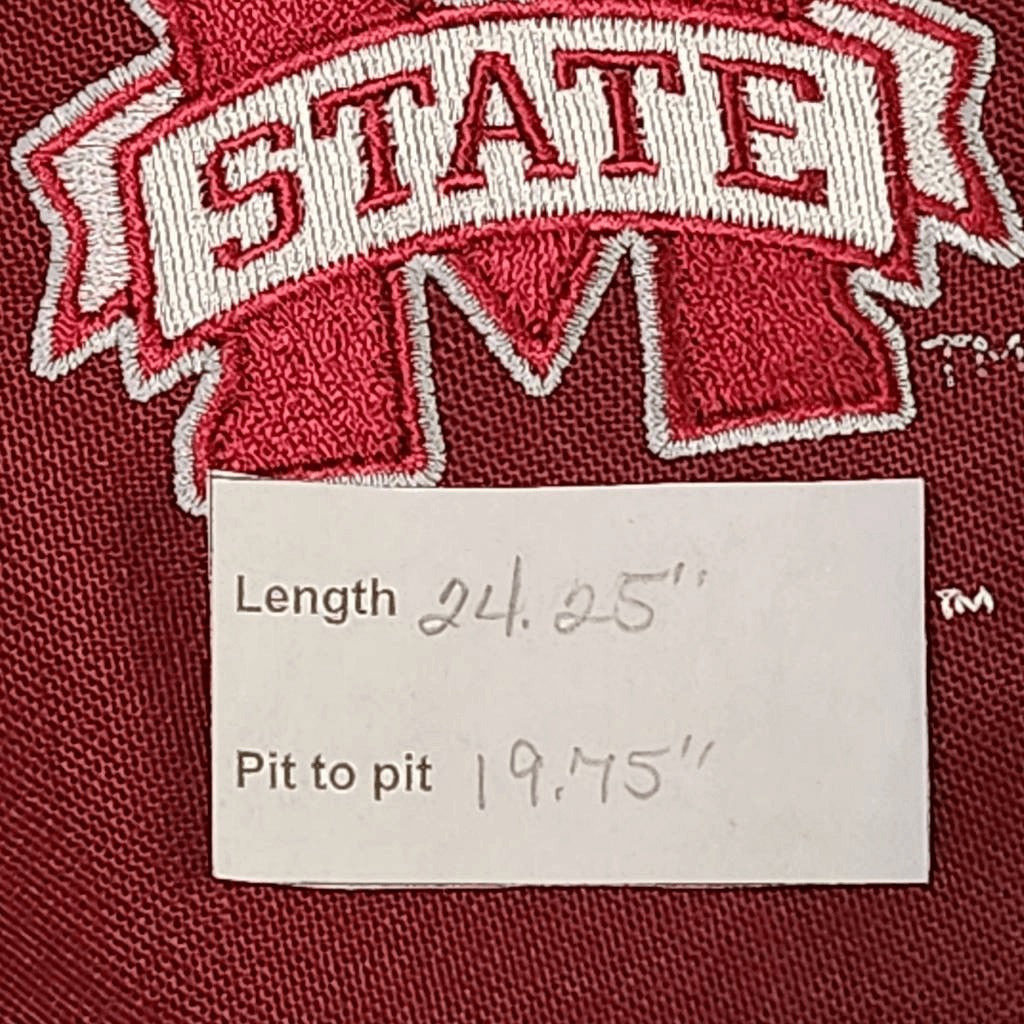 Chestnut Hill Womens Mississippi State Bulldogs Burgundy Polo Shirt Size Medium