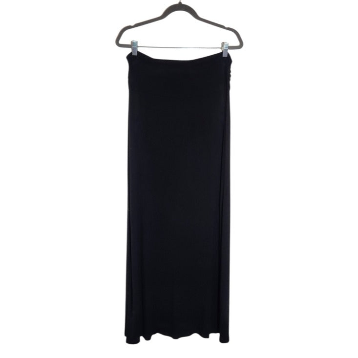 Cable and Gauge Black Pull-On Stretch Knit Maxi Skirt Size XL