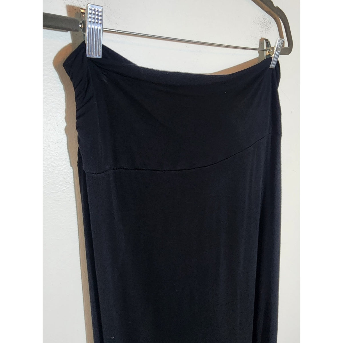 Cable and Gauge Black Pull-On Stretch Knit Maxi Skirt Size XL