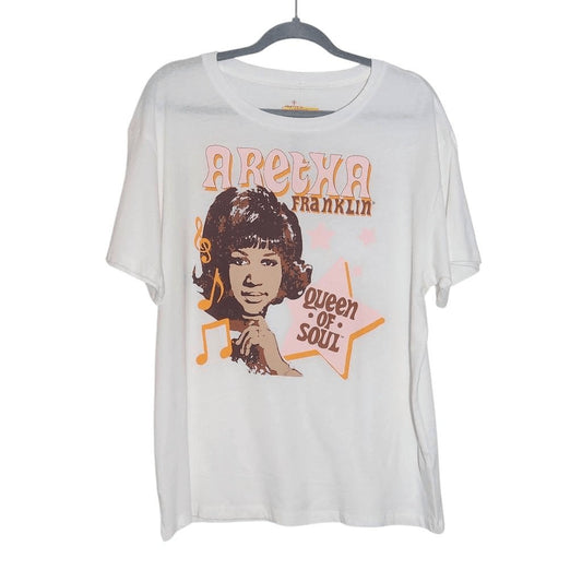 Aretha Franklin T-Shirt NWT Size Medium White Short Sleeve Aretha Franklin Tee