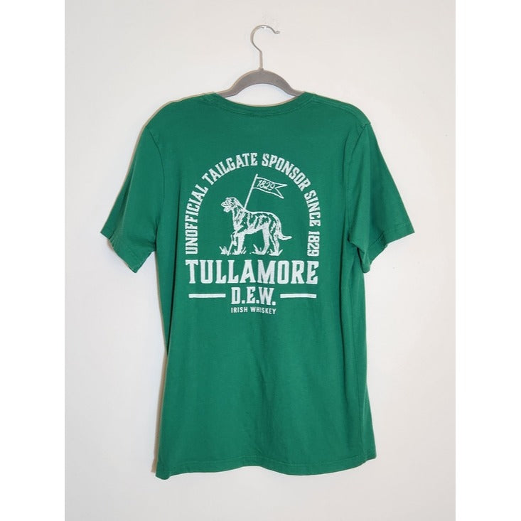 Canvas Mens Tullamore Irish Whiskey Green Graphic Short Sleeve Tee Size Large