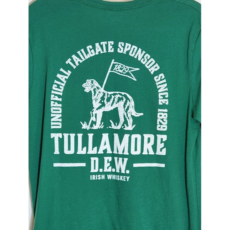 Canvas Mens Tullamore Irish Whiskey Green Graphic Short Sleeve Tee Size Large