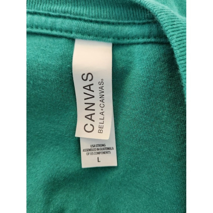 Canvas Mens Tullamore Irish Whiskey Green Graphic Short Sleeve Tee Size Large