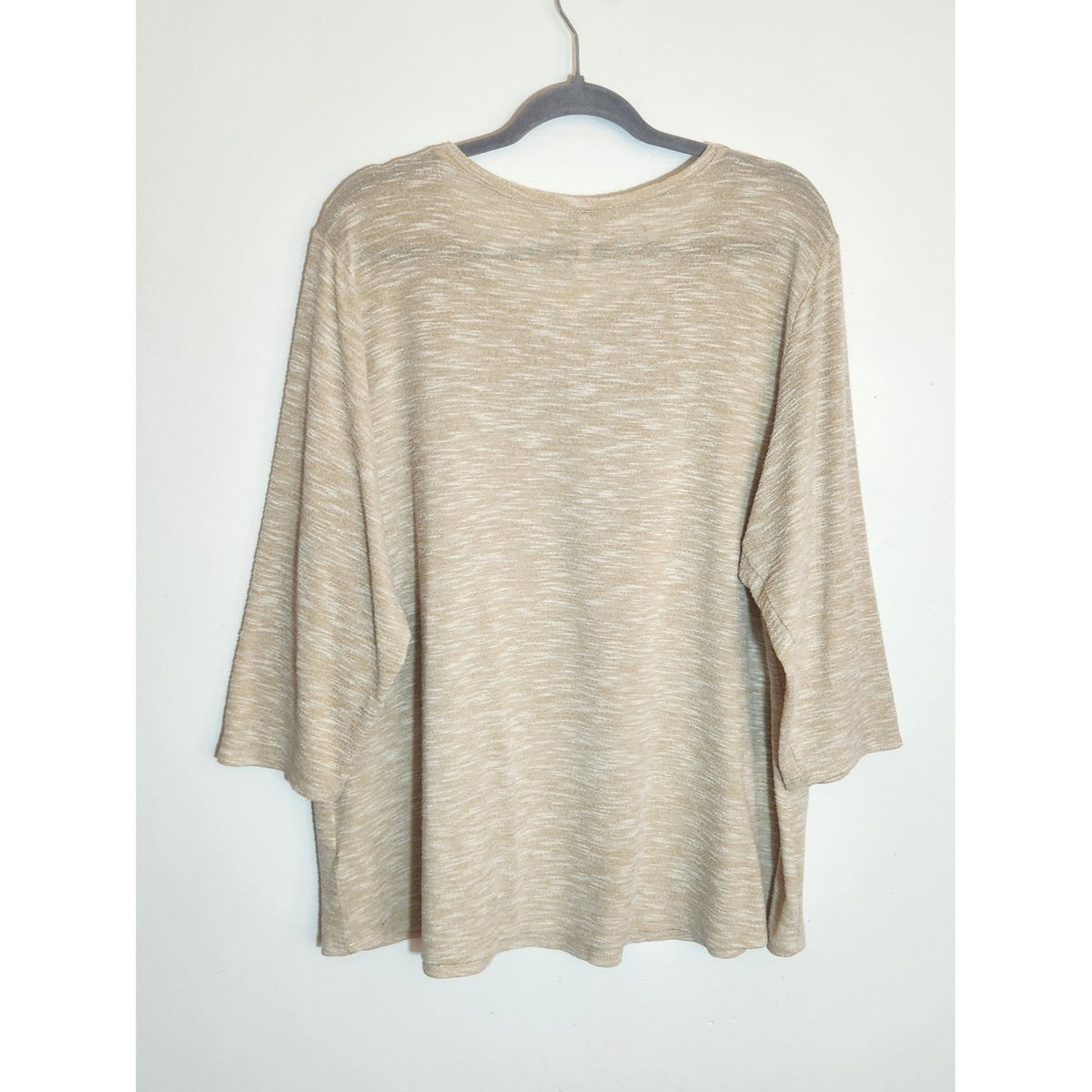 Cato Beige Textured Coffee Graphic Tee Size 18/20W