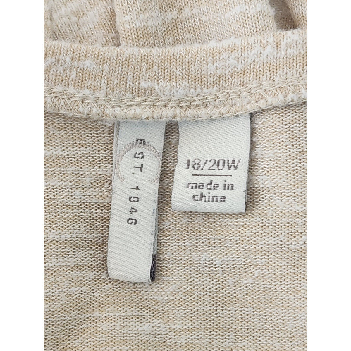 Cato Beige Textured Coffee Graphic Tee Size 18/20W