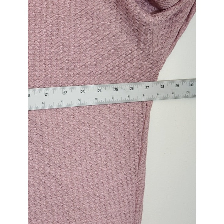 Simply Southern Pink Waffle Knit Open Cardigan Size Medium