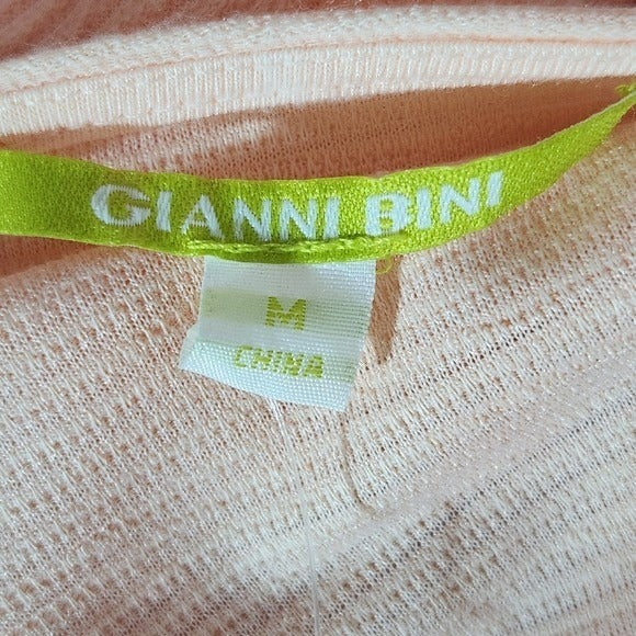 Gianni Bini Peach Ruffle Sleeve Mini Dress NWT Size Medium Wedding Guest Dress