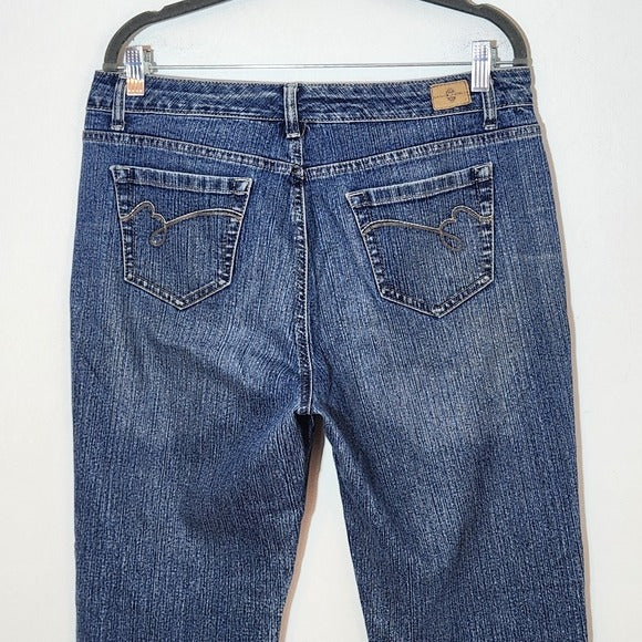 Bandolino Mandie Straight Leg Jeans Mud Wash Size 14P
