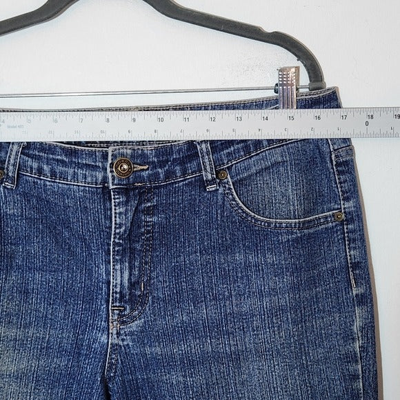 Bandolino Mandie Straight Leg Jeans Mud Wash Size 14P