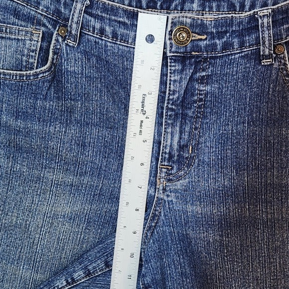 Bandolino Mandie Straight Leg Jeans Mud Wash Size 14P