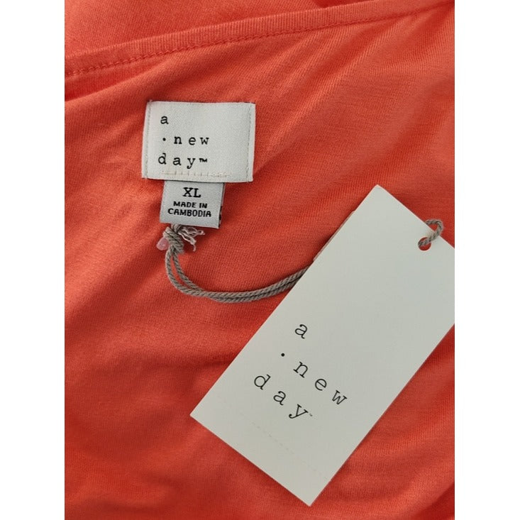 A New Day Orange One Shoulder Dress Size XL NWT
