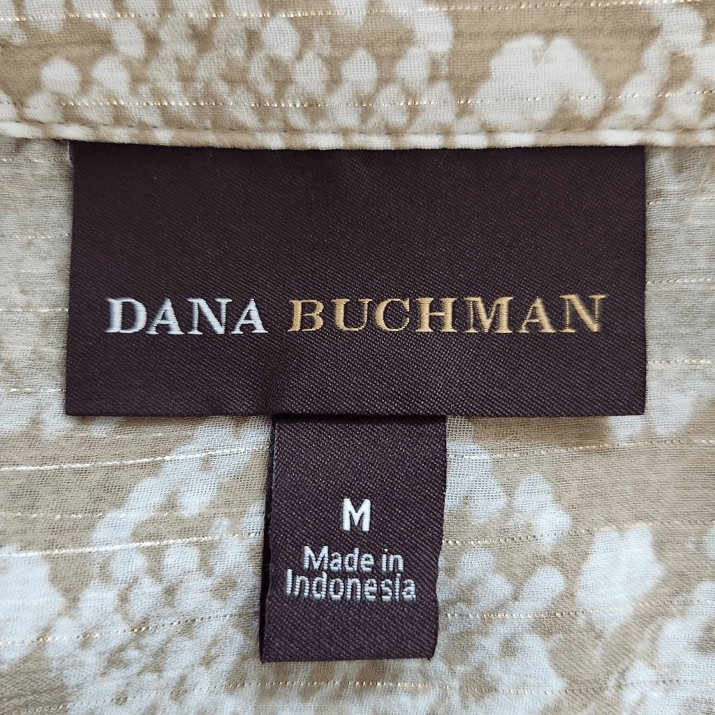 Dana Buchman Tan Snakeskin Print Blouse with Attached Tank Top Size Medium