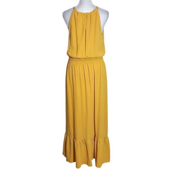Spense Yellow Sleeveless Maxi Dress Size Medium Yellow Wedding Guest Dress