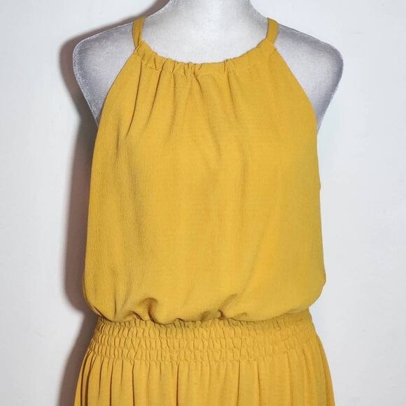 Spense Yellow Sleeveless Maxi Dress Size Medium Yellow Wedding Guest Dress