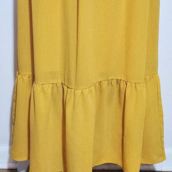 Spense Yellow Sleeveless Maxi Dress Size Medium Yellow Wedding Guest Dress