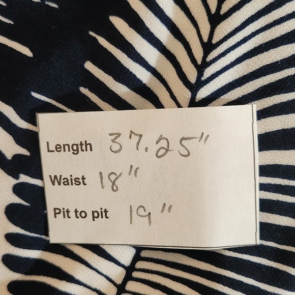 Jessica Howard Navy Leaf Shift Dress Size 14 Wedding Guest Dress