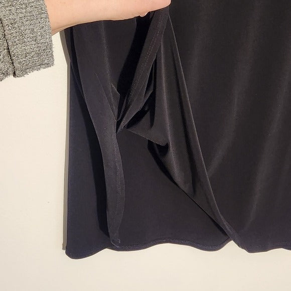 Susan Graver Black Short Sleeve Blouse Size 1X