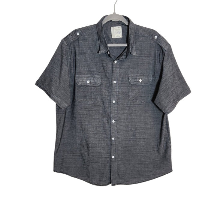Colours by Alexander Julian Mens Charcoal Gray Camp Shirt Size 2X