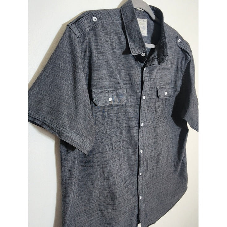 Colours by Alexander Julian Mens Charcoal Gray Camp Shirt Size 2X